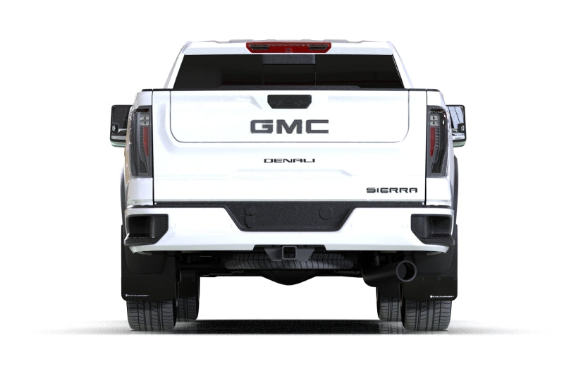 Rally Armor MF131-BLK-MBK 20-26 GMC Sierra 2500/3500 HD Denali Black Mud Flap w/Metallic Black Logo