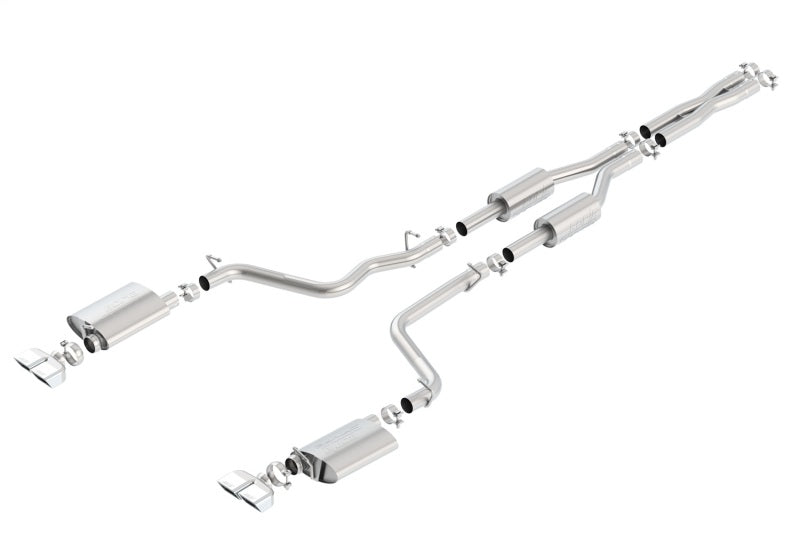Borla 140707 09-14 Dodge Challenger R/T 5.7L RWD 2Dr. Dual Rctgl. Angle S-Type CB Exhaust - Rear Split Exit