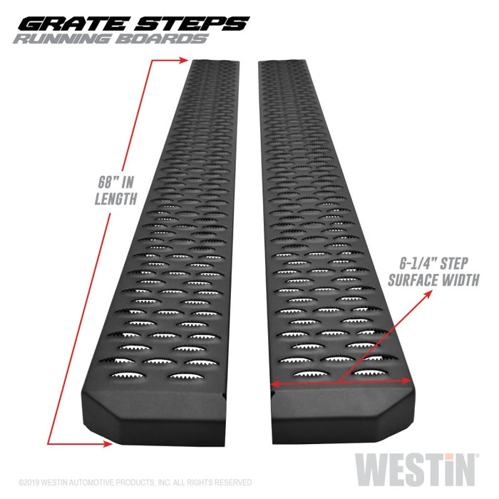 Westin 27-74715 Grate Steps Running Boards 68 in - Textured Black