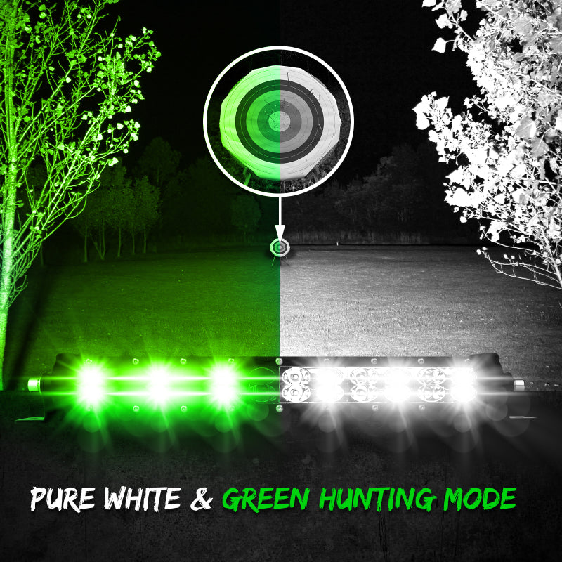 XKGLOW XK-BAR-14 XK Glow RGBW Light Bar High Power Offroad Work/Hunting Light w/ Bluetooth Controller 14In