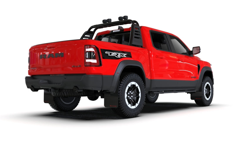 Rally Armor MF128-UR-BLK-WH 21-25 Dodge RAM 1500 TRX Black UR Mud Flap - White Logo