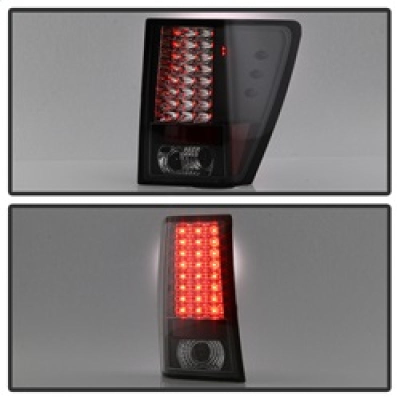 SPYDER 5070197 Spyder Jeep Grand Cherokee 07-10 LED Tail Lights Black ALT-YD-JGC07-LED-BK