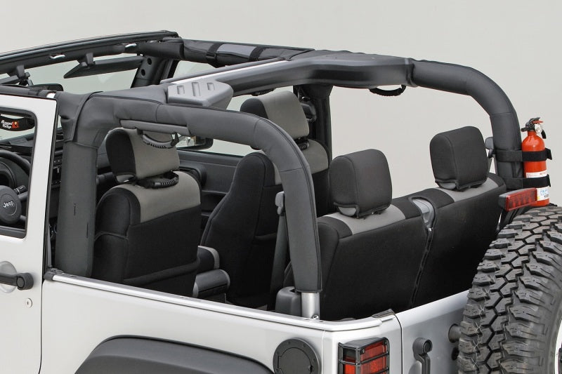 Rugged Ridge 13613.02 Roll Bar Cover Black Polyester 07-18 Jeep Wrangler JK