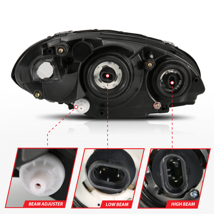 ANZO 111472 ANZ Crystal Headlights
