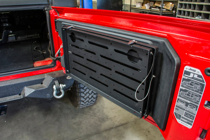 DV8 Offroad TTJL-01 DV8 Jeep JL Tailgate Mounted Table (Trail Table) - Black