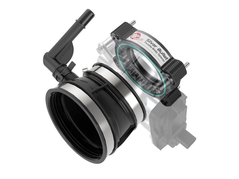 aFe 46-34017B 2020 Vette C8 Silver Bullet Aluminum Throttle Body Spacer / Works With Factory Intake Only - Blk