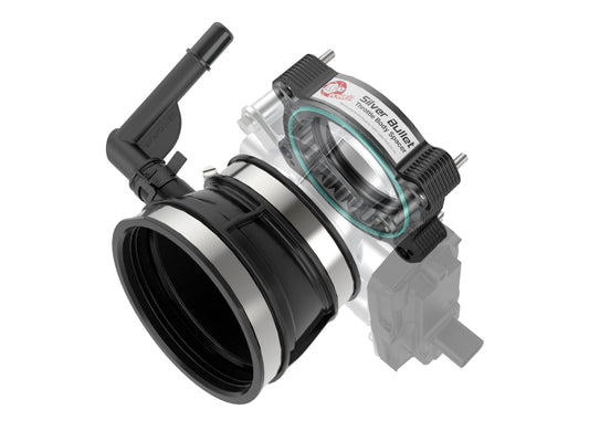 aFe 46-34017B 2020 Vette C8 Silver Bullet Aluminum Throttle Body Spacer / Works With Factory Intake Only - Blk