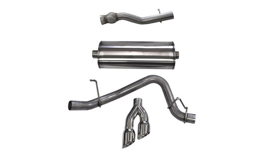 CORSA Performance 14749 Corsa 2015-2020 GMC Yukon Denali XL 6.2L V8 3in Cat-Back Single Side Exit Twin 4in Polished Tips