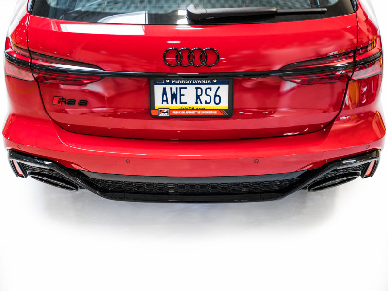 AWE Tuning 3025-33776 21-23 Audi C8 RS6/RS7 SwitchPath Cat-back Exhaust - Diamond Black Tips