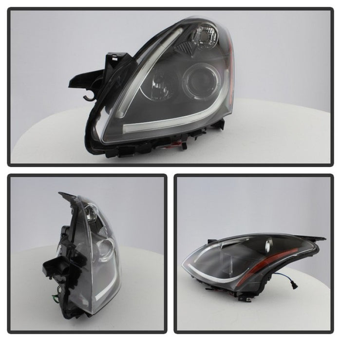 SPYDER 5076830 Spyder Nissan Altima 4Dr 10-12 Projector Headlights Light DRL LED Halo Blk PRO-YD-NA104D-LTDRL-BK