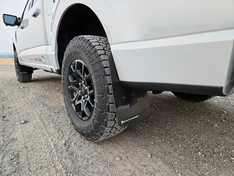 Rally Armor MF115-UR-BLK-WH 21-25 Ford F-150 (Excl. Raptor) Black UR Mud Flap w/White Logo