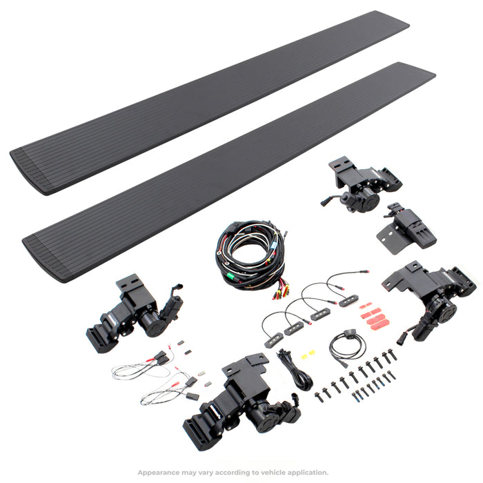 Go Rhino 20442568PC 14-23 Toyota 4Runner 4dr E-BOARD E1 Electric Running Board Kit (No Drill) - Tex. Blk