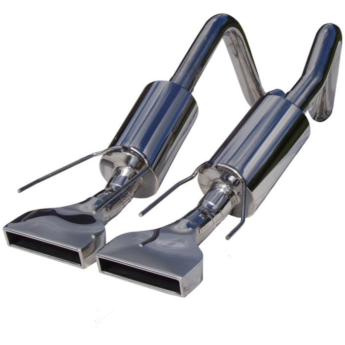 MBRP S7002304 2005-2008 Chev Corvette Dual Muffler Axle Back Rectangular Tips
