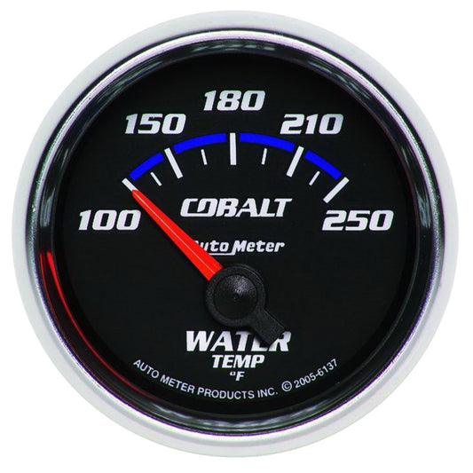 AutoMeter 6137 Autometer Cobalt 52.4mm 100-250 deg. F Short Sweep Electronic Water Temperature Gauge