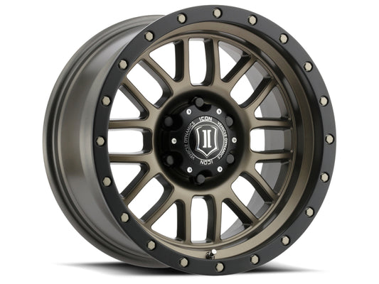 ICON 1217857347BR Alpha 17x8.5 5x5 0mm Offset 4.75in BS 71.5mm Bore Bronze Wheel
