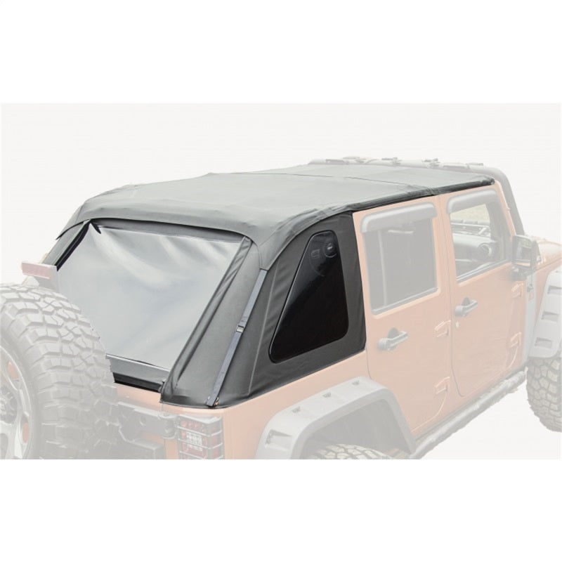 Rugged Ridge 13750.38 Bowless Soft Top Black Diamond 4-Door 07-18 Jeep Wrangler JK