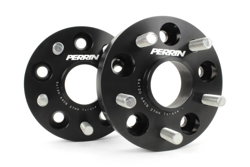 Perrin Performance PHP-WHL-027BK PERRIN 17-25 Honda Civic Type R / 22-26 Acura Integra Type S 64.1mm 5x120 Wheel Spacers 27mm - Pair