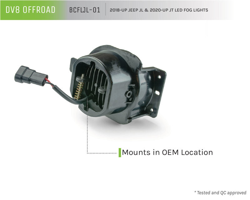 DV8 Offroad BCFLJL-01 18+ Jeep JL/ Gladiator LED Fog Lights