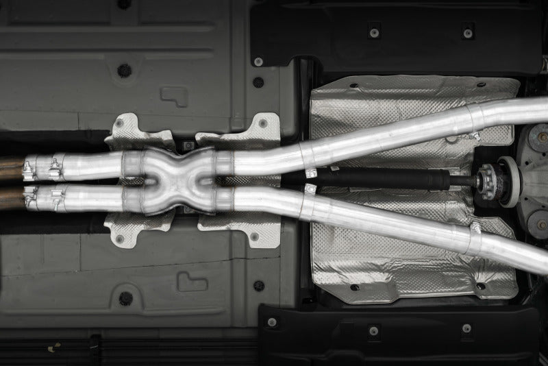 MBRP S71143CF 15-Up Challenger 5.7 / 17-Up 6.2L/6.4L 3in Race Series Cat-Back w/ Quad Tips T304 Exhaust