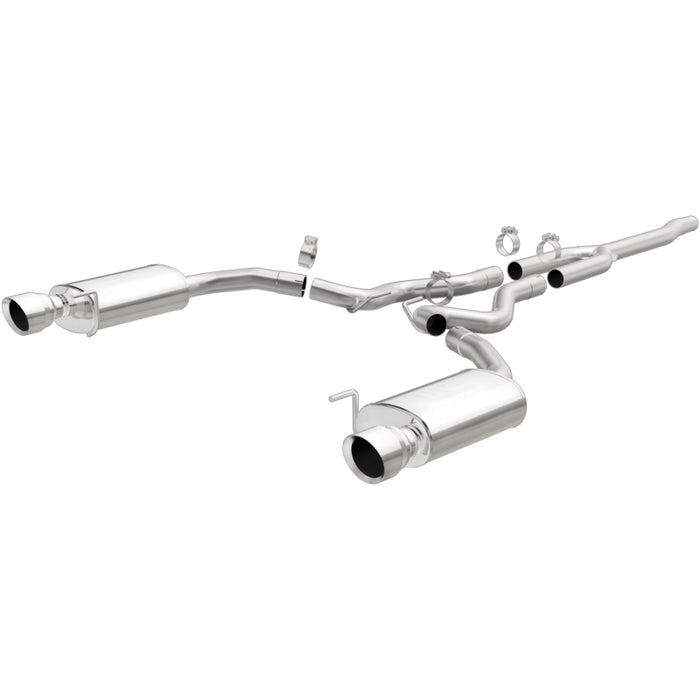 Magnaflow 19097 MagnaFlow Cat Back, SS, 2.5in, Street, Dual Split Polished 4.5in Tips 2015 Ford Mustang Ecoboost