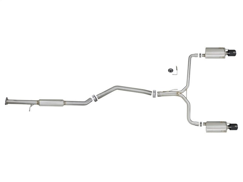 aFe 49-36605-B Takeda Exhaust 304SS Dual Cat-Back w/ Black Tips 13-17 Honda Accord LX/EX/EX-L Sedan L4 2.4L