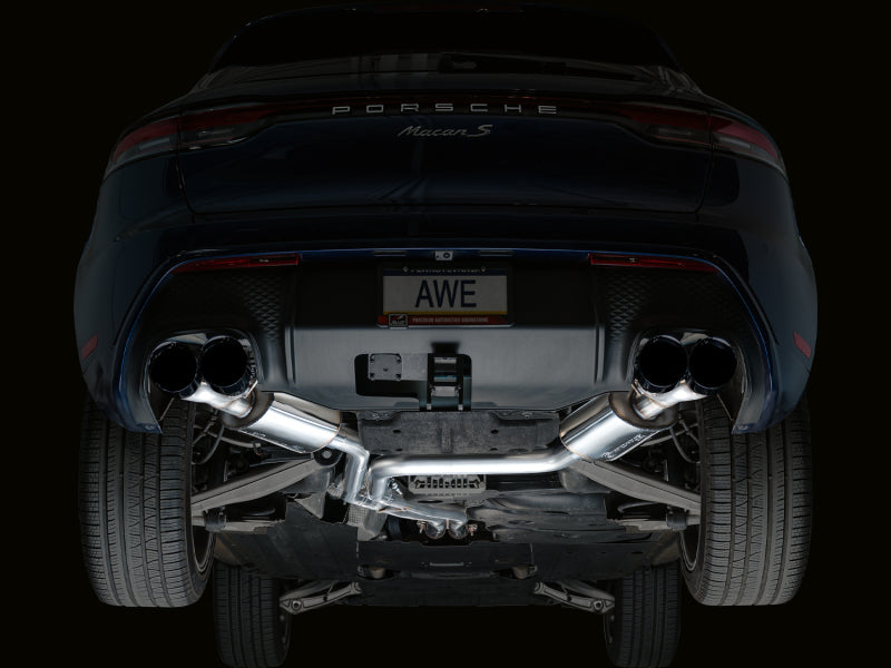 AWE Tuning 3015-43951 19-21 Porsche Macan 3.0T/2.9TT Touring Edition Catback Exhaust w/ Diamond Black Tips