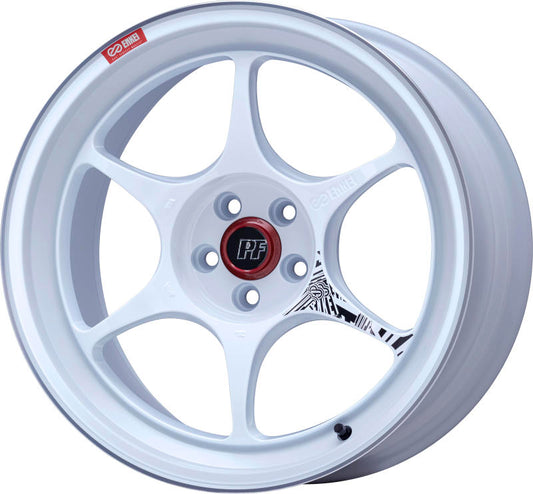 Enkei 545-895-6527WM PF06 18x9.5 5x114.3 27mm Offset 75mm Bore White Machined Wheel