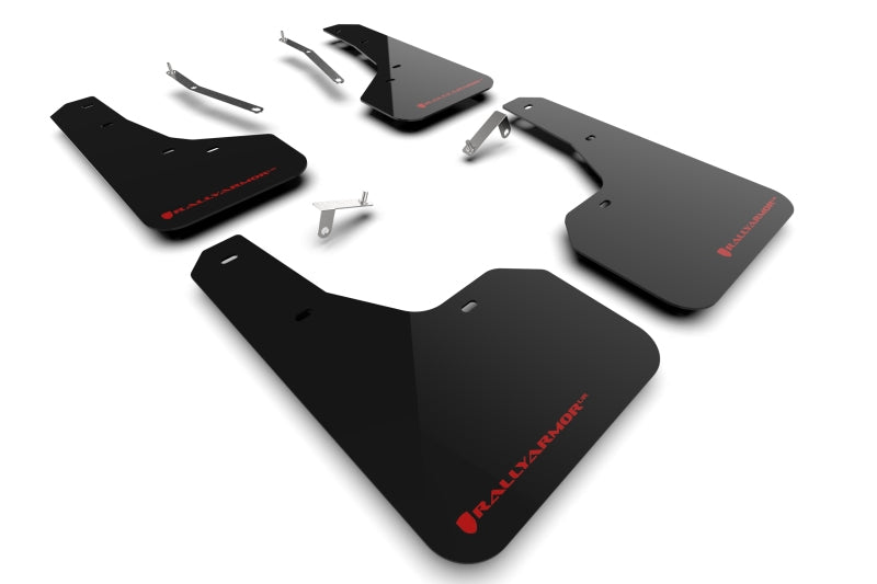 Rally Armor MF82-UR-BLK/RD 22-24 Subaru Forester & Wilderness Black UR Mud Flap w/Red Logo