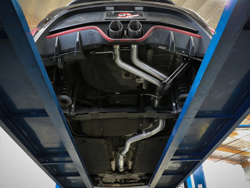 aFe 49-37018-L Takeda 2-1/2in to 3in SS-304 Cat-Back Exhaust w/ Blue Flame Tips 13-17 Hyundai Veloster L4-1.6L