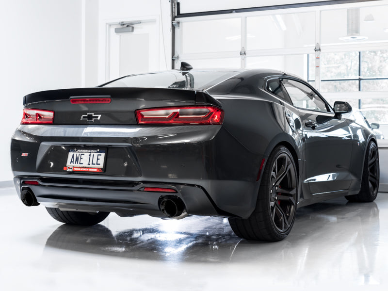 AWE Tuning 3020-33053 16-19 Chevrolet Camaro SS Axle-back Exhaust - Track Edition (Diamond Black Tips)