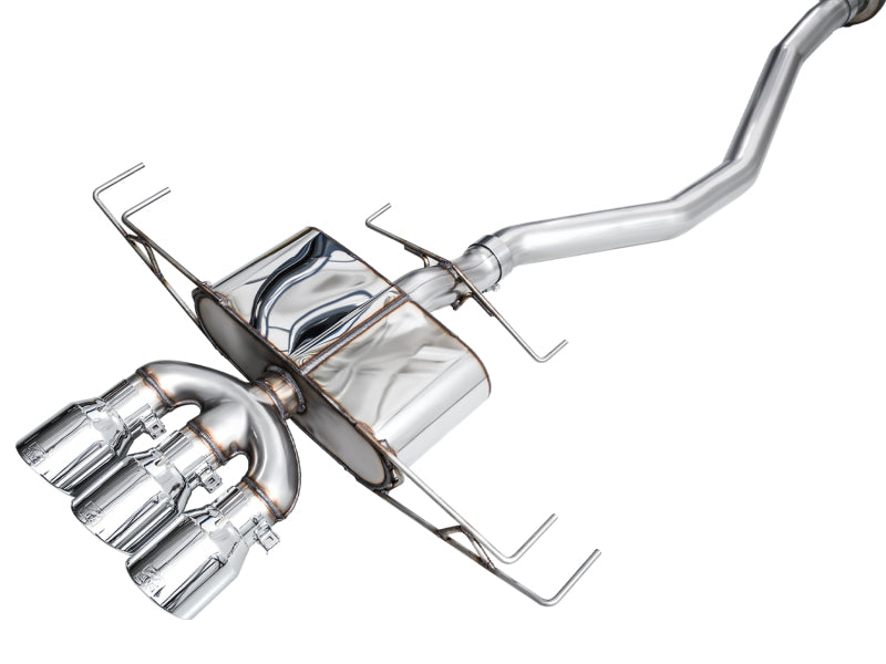 AWE Tuning 3015-52335 2024 Acura Integra Type S DE5 FWD Touring Edition Exhaust w/ Triple Chrome Silver Tips
