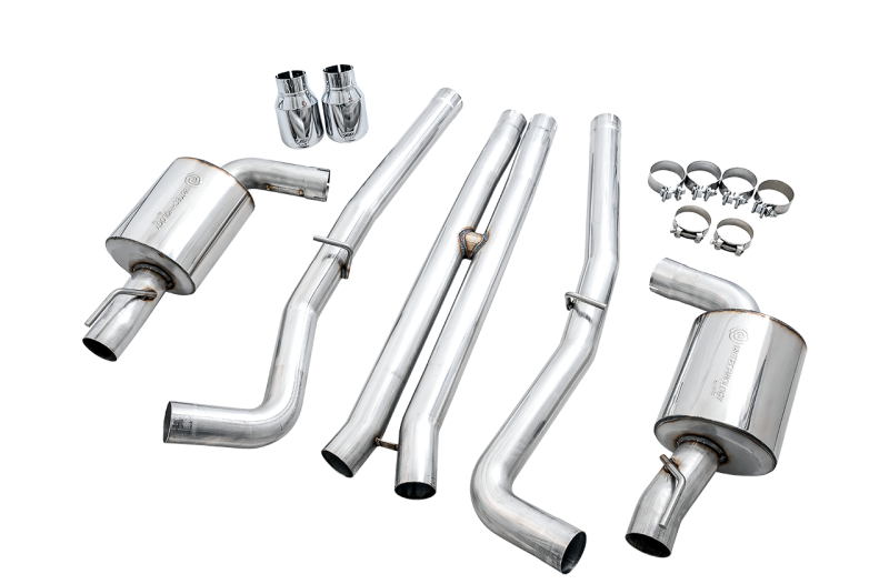 AWE Tuning 3020-32056 2015+ Dodge Charger 6.4L/6.2L SC Non-Resonated Touring Edition Exhaust - Silver Tips