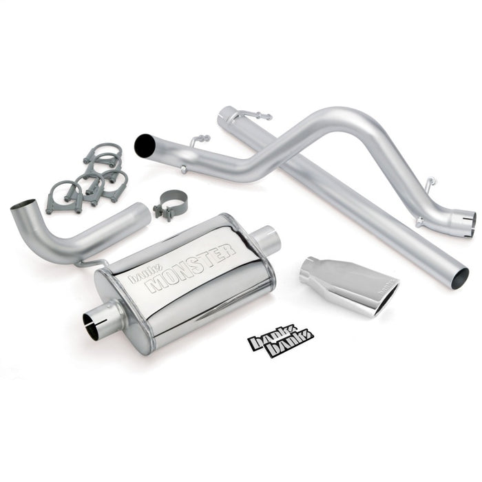 Banks Power 51321 07-11 Jeep 3.8L Wrangler - 2dr Monster Exhaust System - SS Single Exhaust w/ Chrome Tip
