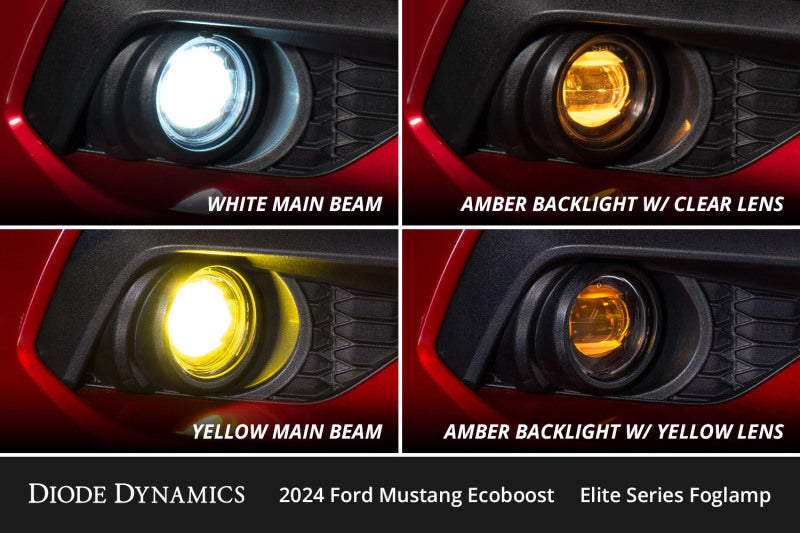 Diode Dynamics DD7959 2024 Ford Mustang EcoBoost Elite Series Add-On Fog Lamp Kit White