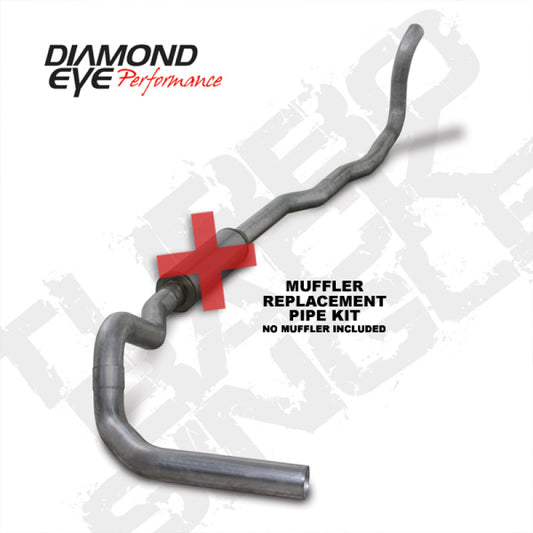 Diamond Eye Performance K4211A-RP Diamond Eye KIT 4in TB MFLR RPLCMENT PIPE SGL AL: 89-93 DODGE CUMMINS 5.9L