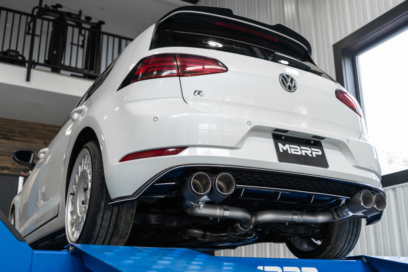 MBRP S46033CF 15-19 VW Golf R MK7/MK7.5 3in T304 Cat Back Exhaust w/ Carbon Fiber Tips