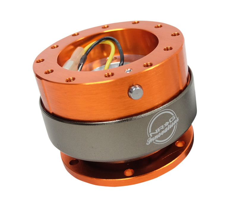NRG SRK-200OR Quick Release Gen 2.0 - Orange Body / Titanium Chrome Ring