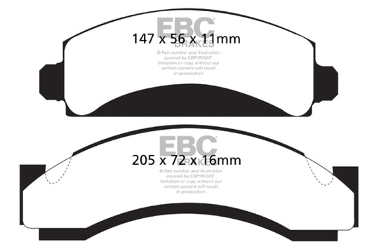 EBC DP41241R 74-80 Chevrolet C30 (JB8) Yellowstuff Front Brake Pads