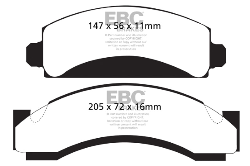 EBC DP41241R 74-80 Chevrolet C30 (JB8) Yellowstuff Front Brake Pads