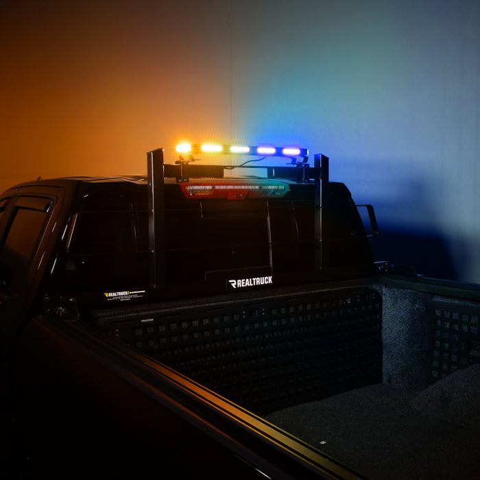 Putco 950224 24In Universal 24In Tri Color Hornet Light (Amber/Blue/White) - LED Stealth Rooftop Strobe Bar