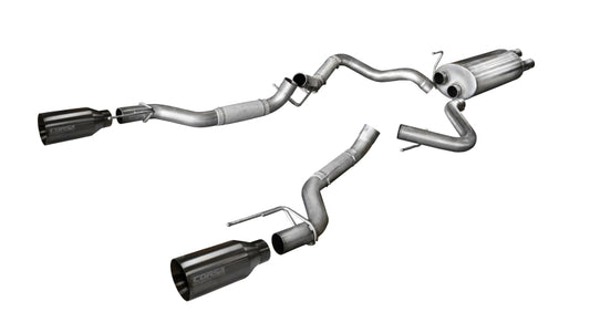 CORSA Performance 14397GNM Corsa 2017-2020 Ford F-150 Raptor 3.5L Sport Cat-Back Dual Rear Exit w/ 5in Gunmetal Tip