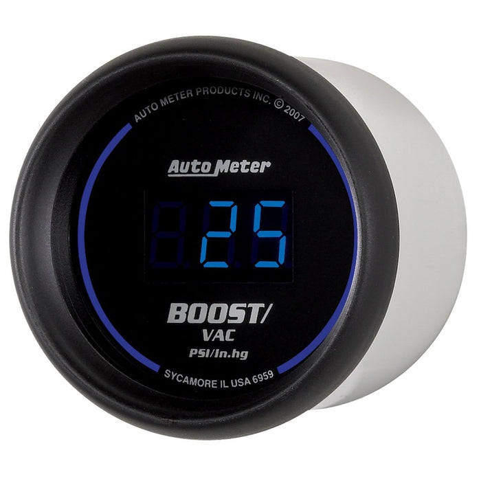 AutoMeter 6959 Autometer Cobalt Digital 52.4mm Black Vacuum/Boost Gauge