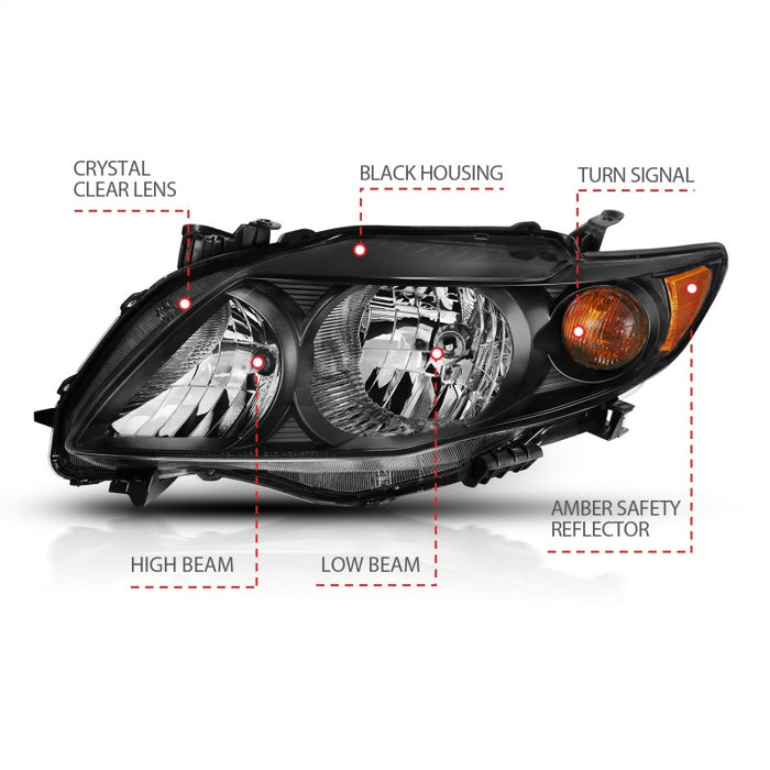 ANZO 121541 ANZ Crystal Headlights