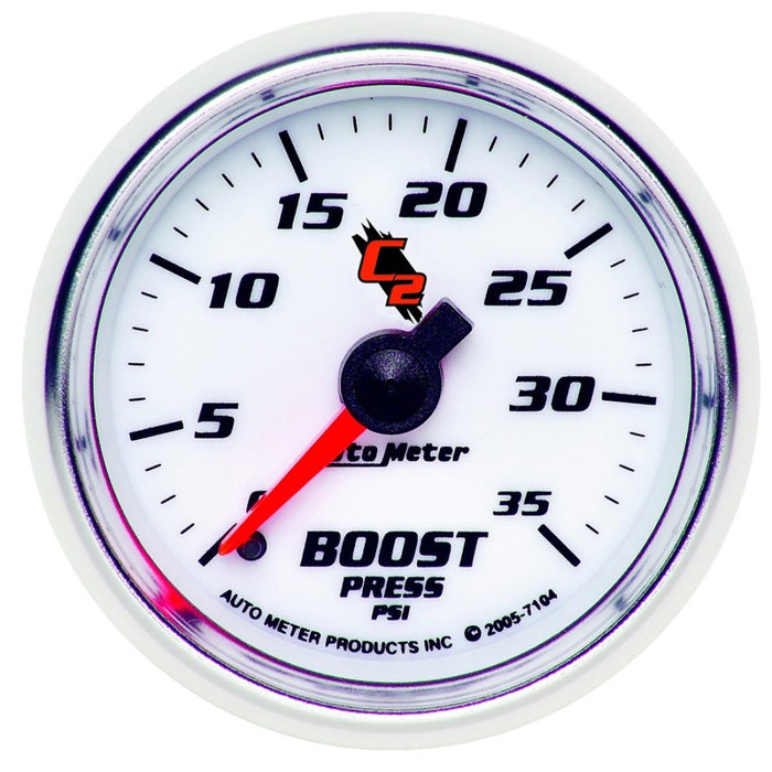 AutoMeter 7104 Autometer C2 52mm 0-35 PSI Mechanical Boost Gauge