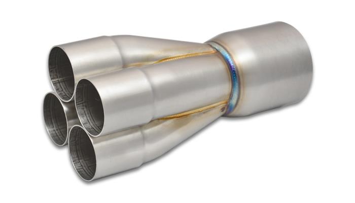 Vibrant 10308 4-1 SS Merge Collectors (2in Inlet Slipover ID 3in Merge Outlet OD) - Sold Individually