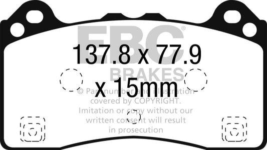 EBC DP52274NDX 16-18 Ford Focus RS Bluestuff Front Brake Pads