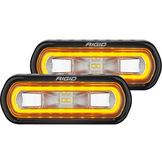 Rigid Industries 53123 SR-L Series Surface Mount LED Spreader Pair w/ Amber Halo - Universal