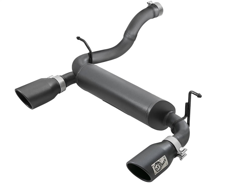 aFe 49-48067-B Rebel Series 2.5in 409 SS Axle-Back Exhaust w/ Black Tips 2018+ Jeep Wrangler (JL) V6 3.6L