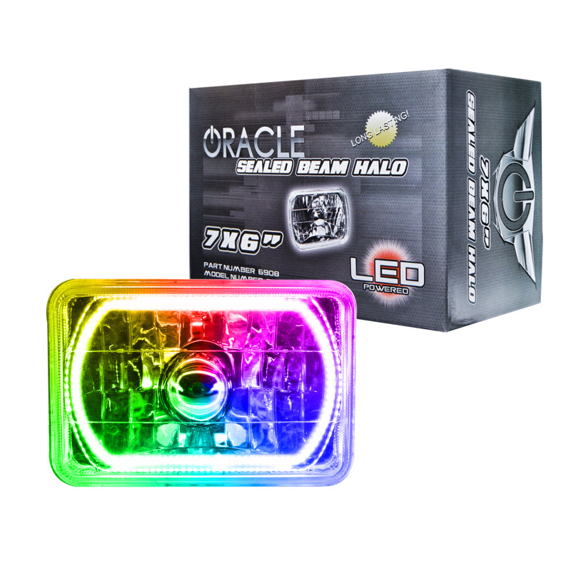 ORACLE Lighting 6908-333 Oracle Pre-Installed Lights 7x6 IN. Sealed Beam - ColorSHIFT Halo