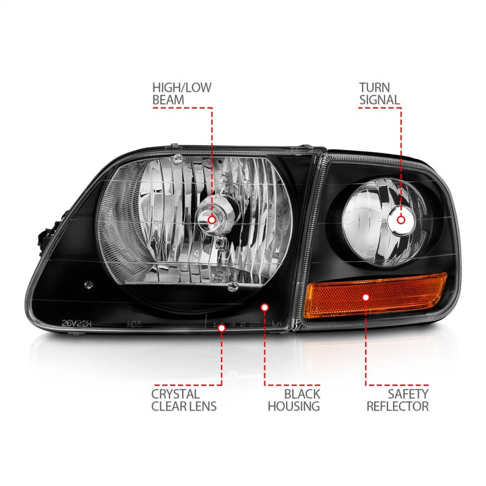 ANZO 111460 ANZ Crystal Headlights